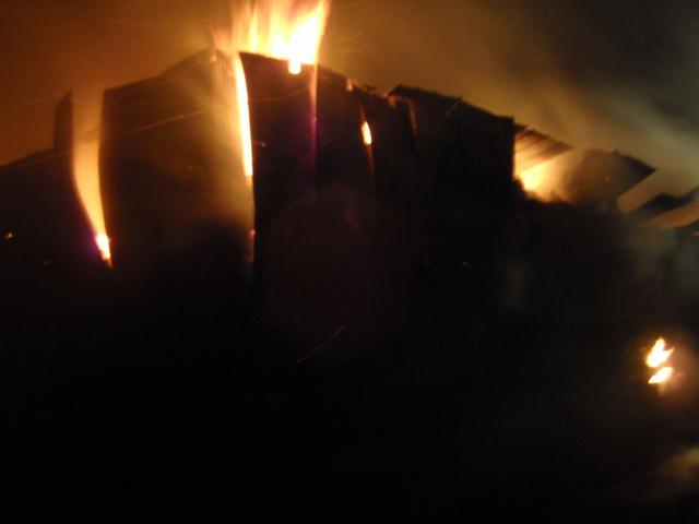 Barn fire, April 2, 2010. Pitz farm.